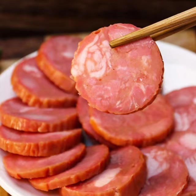 Qingdao's old ham for the golden harem, 350 g of pork and 96% of meat.