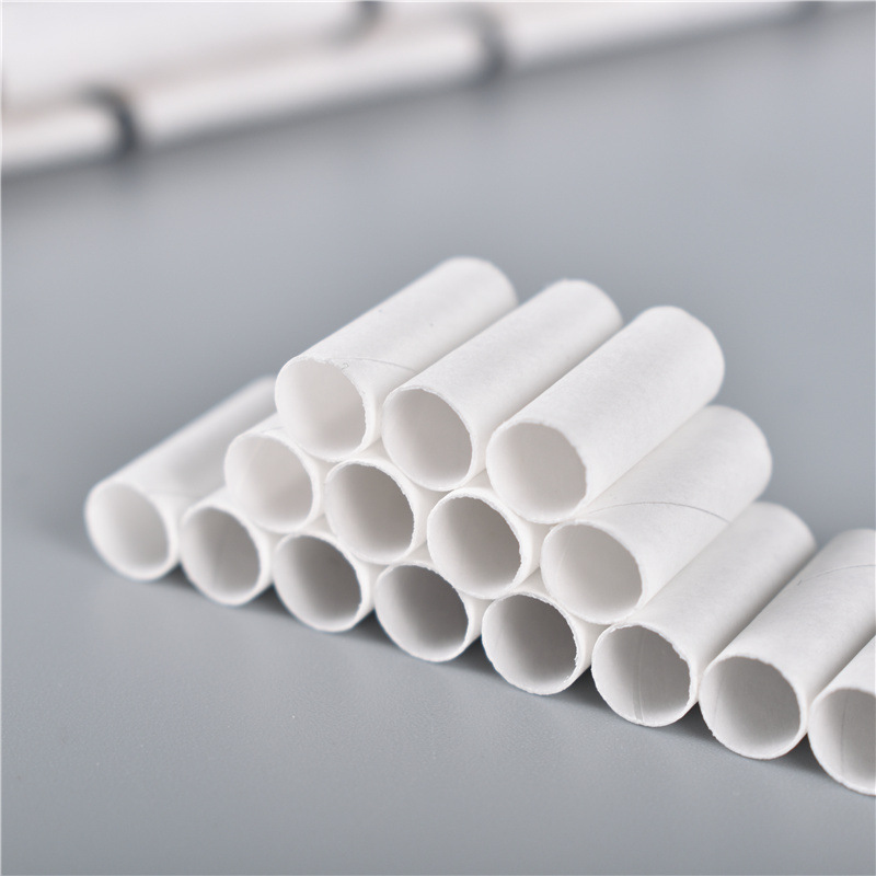 Production of small cardboard core design for the anti-pressure sanitary paper-packing of a non-fluorescent white paper tube in a wholesale line