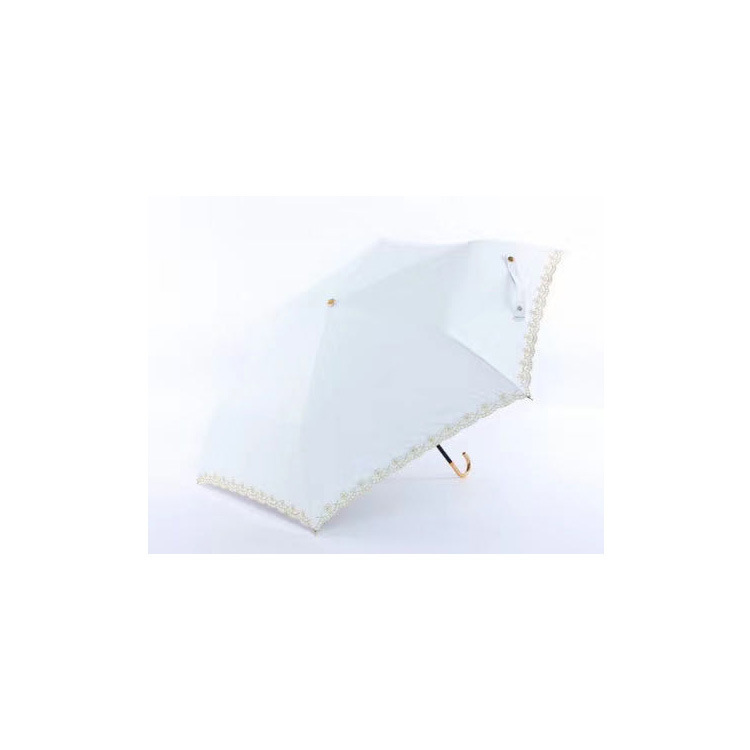 创意绣花三折迷你超轻折叠晴雨两用防紫外线礼品广告雨伞