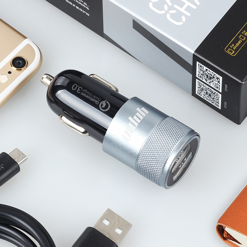 YOPIN Nạp Nhanh, bộ sạc điện thoại USB mới đôi, hợp kim nhôm qc3.0.
