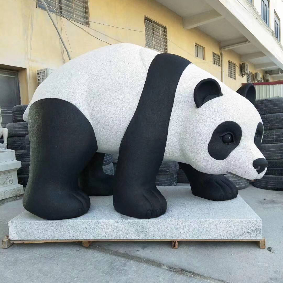 다목적 화강암 조경 조각품과 동물 조각품을 가진 옥외 정원 panda.