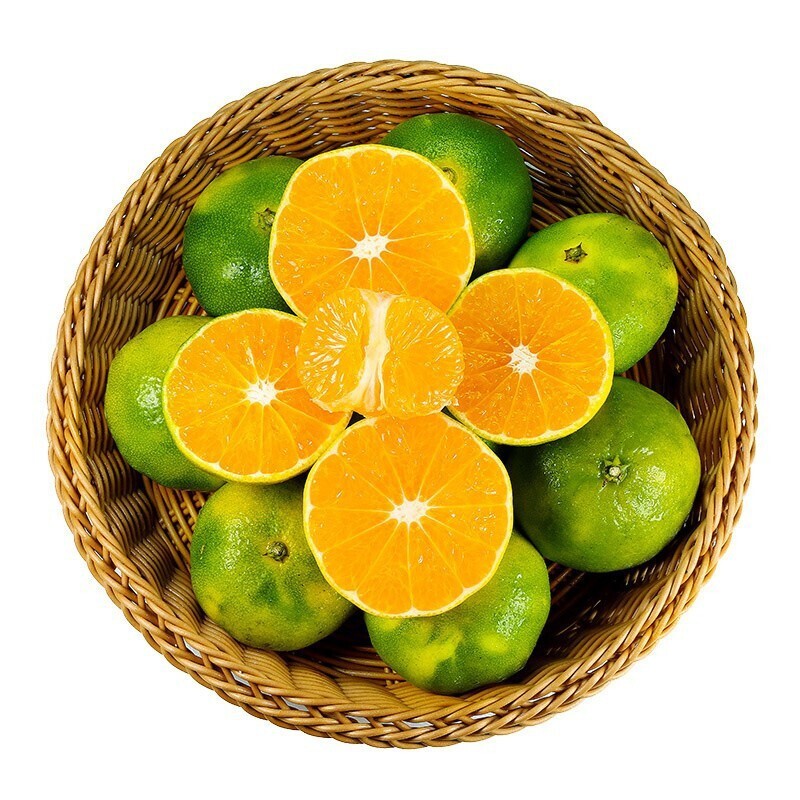 The green, orange, fresh fruit harvest from Yunnan mountains can be delivered directly from a small production site.