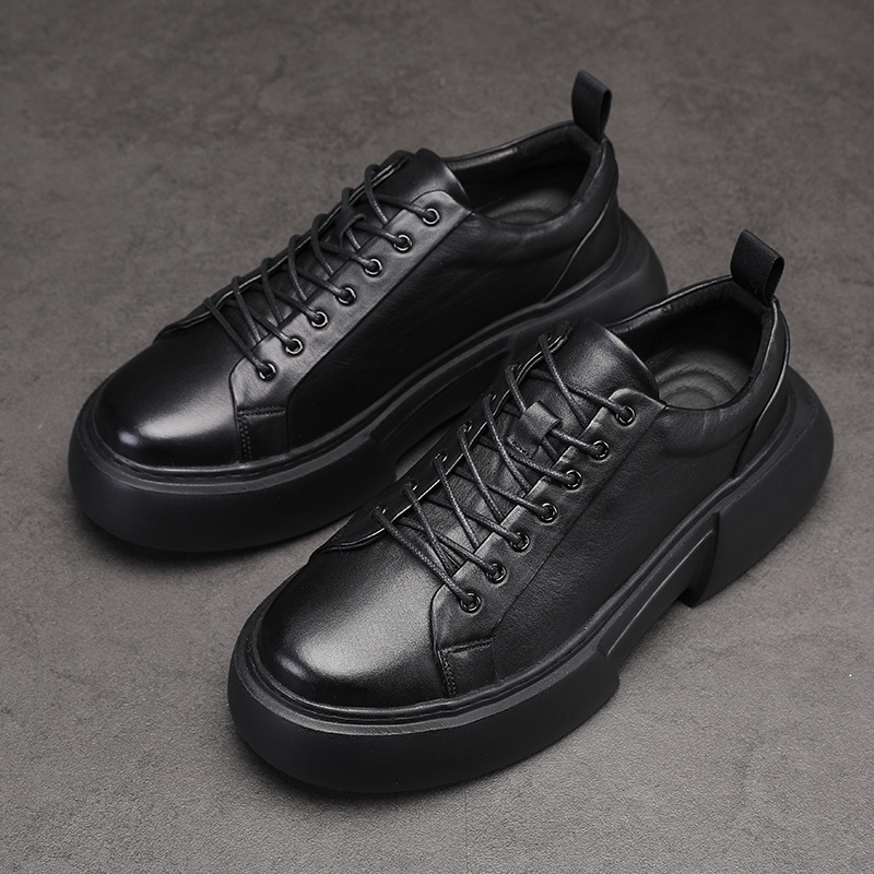 Men's leisure-skin shoes flow with thick-skinned men's shoes.
