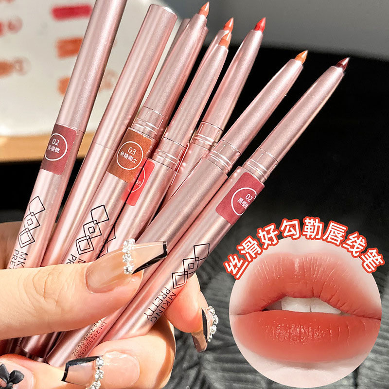 MK đánh thức Lip bằng bút điêu khắc chống nước, đôi môi phụ nữ câm dai dẳng xoay quanh son môi trang điểm kiểu môi màu.