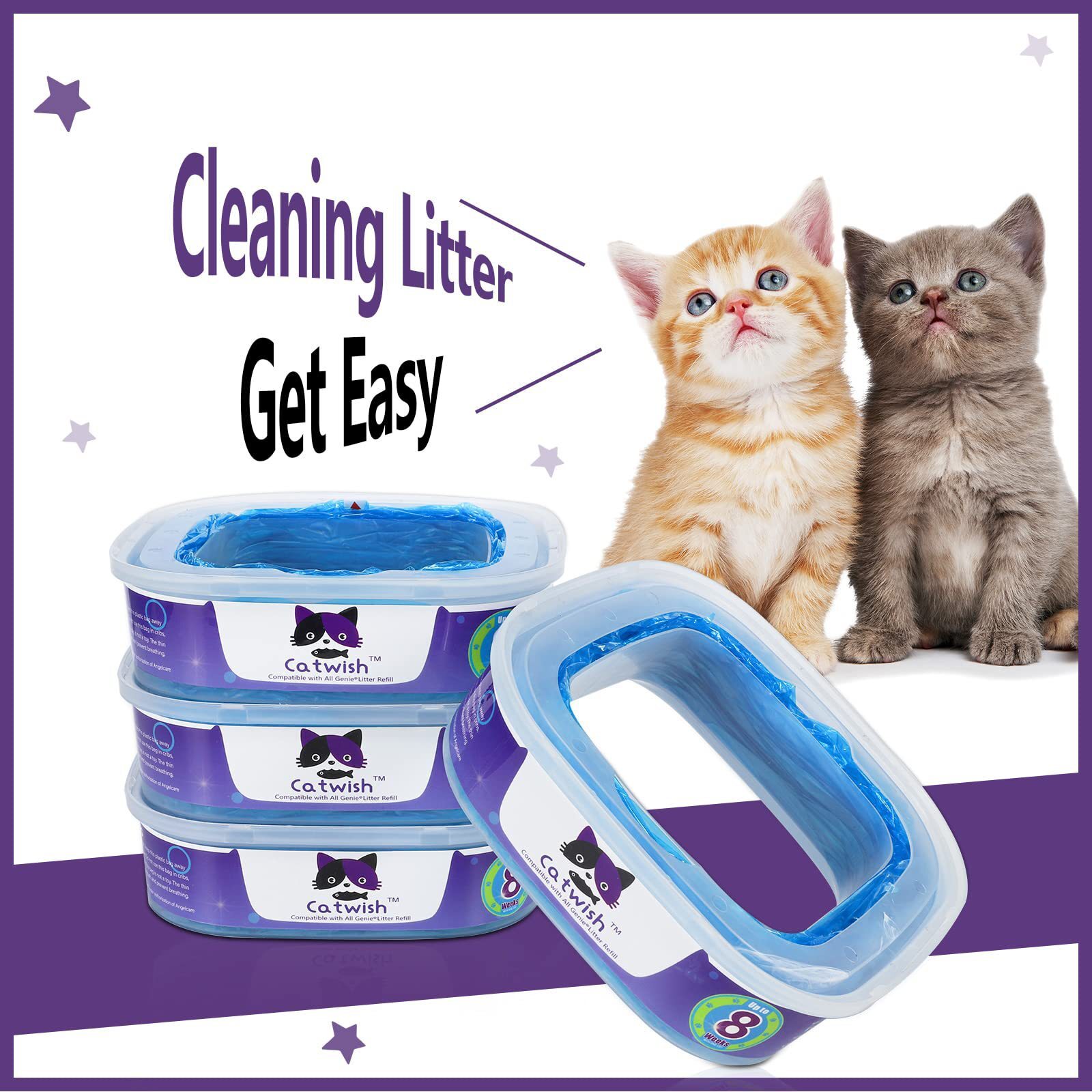 Hộp thay thế cho mèo tương thích với Liter Genie Pet Genie