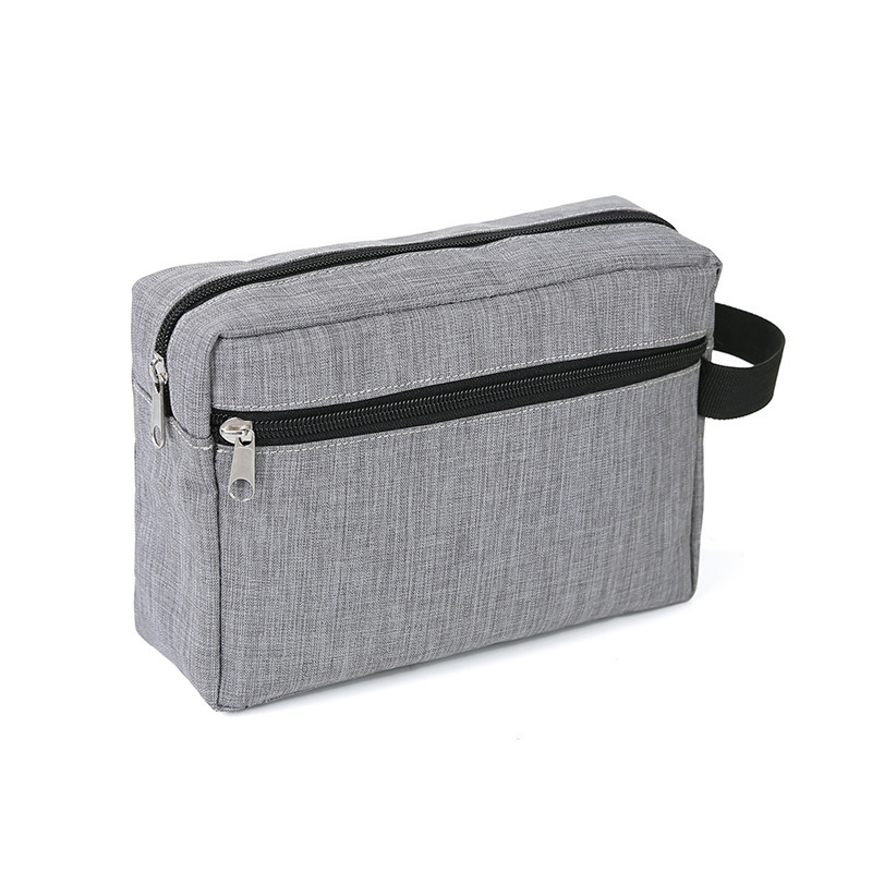 Customize hand-held double-layered ladies men's make-up bags for multi-purpose waterproof Oxford rags.