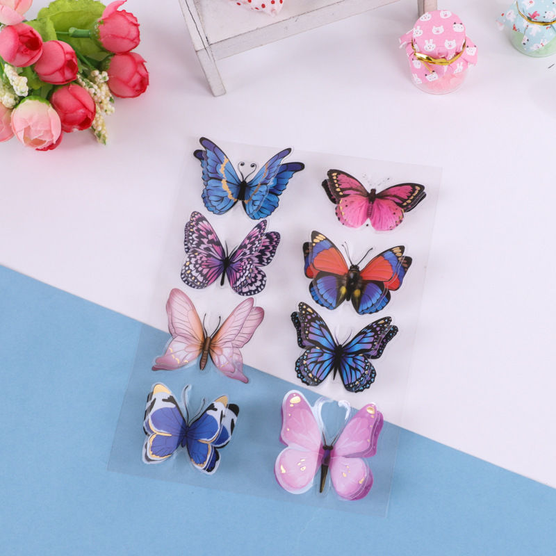 3d 3d Những nhãn hình bướm, những đứa trẻ sáng tạo trang trí những nhãn dán tường đồ chơi, những nhãn hình bướm tùy chỉnh.