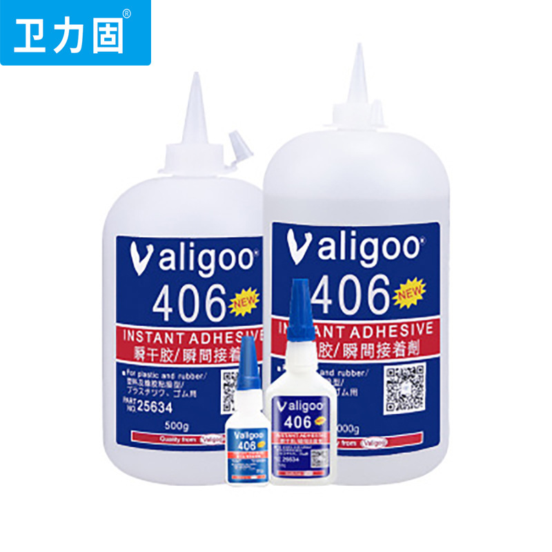 Visible 406 transient glue 500g packaging of 1kg of sticky plastic metal stainless steel glass