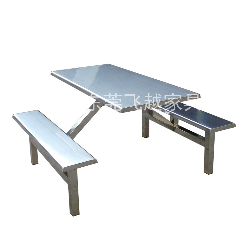 The factory sells stainless steel table and dining room canteens for four people, eight-person table and chair combinations with thicker and stronger wholesales.