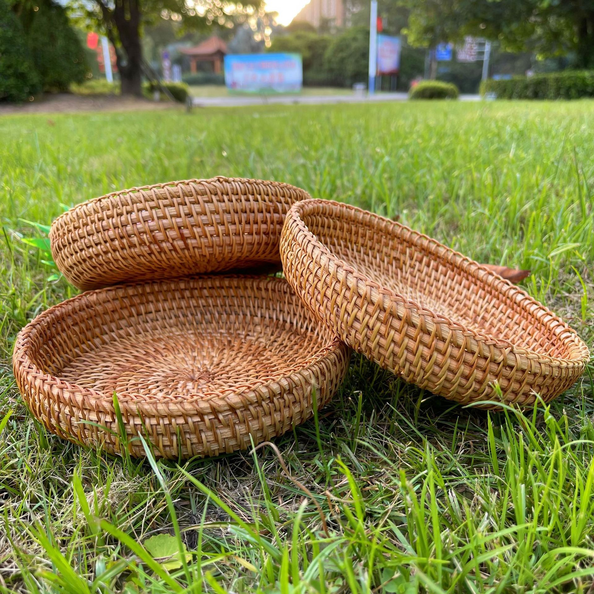 Hand-made fruit baskets.