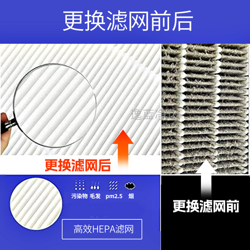 适用Rowenta PU3030 PU3040空气净化器过滤网活性炭替换滤芯