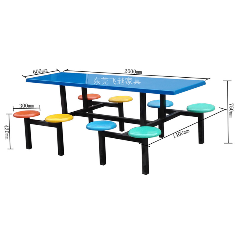 Cafeteria tables, chairs, university dining hall dining tables, student staff entourage table and bench stand-in 8