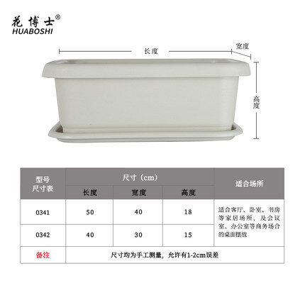 Vật liệu PP có thể phân chia đa chiều của Tiến sĩ Hana làm sâu hơn và làm tăng chậu hoa dài.