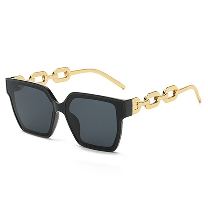 New cross-border chain UV-resistant sunglasses, European-American fashion box women's advanced sense sunglasses, direct sales.