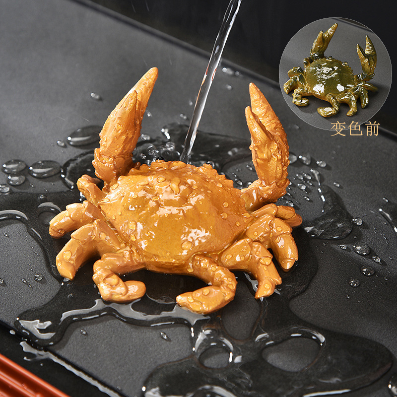 Tea ploughing, multi-purpose coloured crabs creatively develop a tea platter table