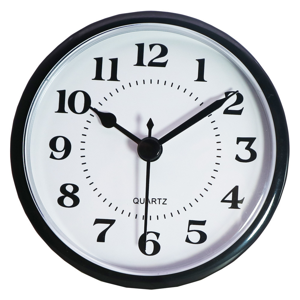 Cross-border new product 90 millimeters in diameter, black hourly craft, embezzled clock chords, embedding clock.