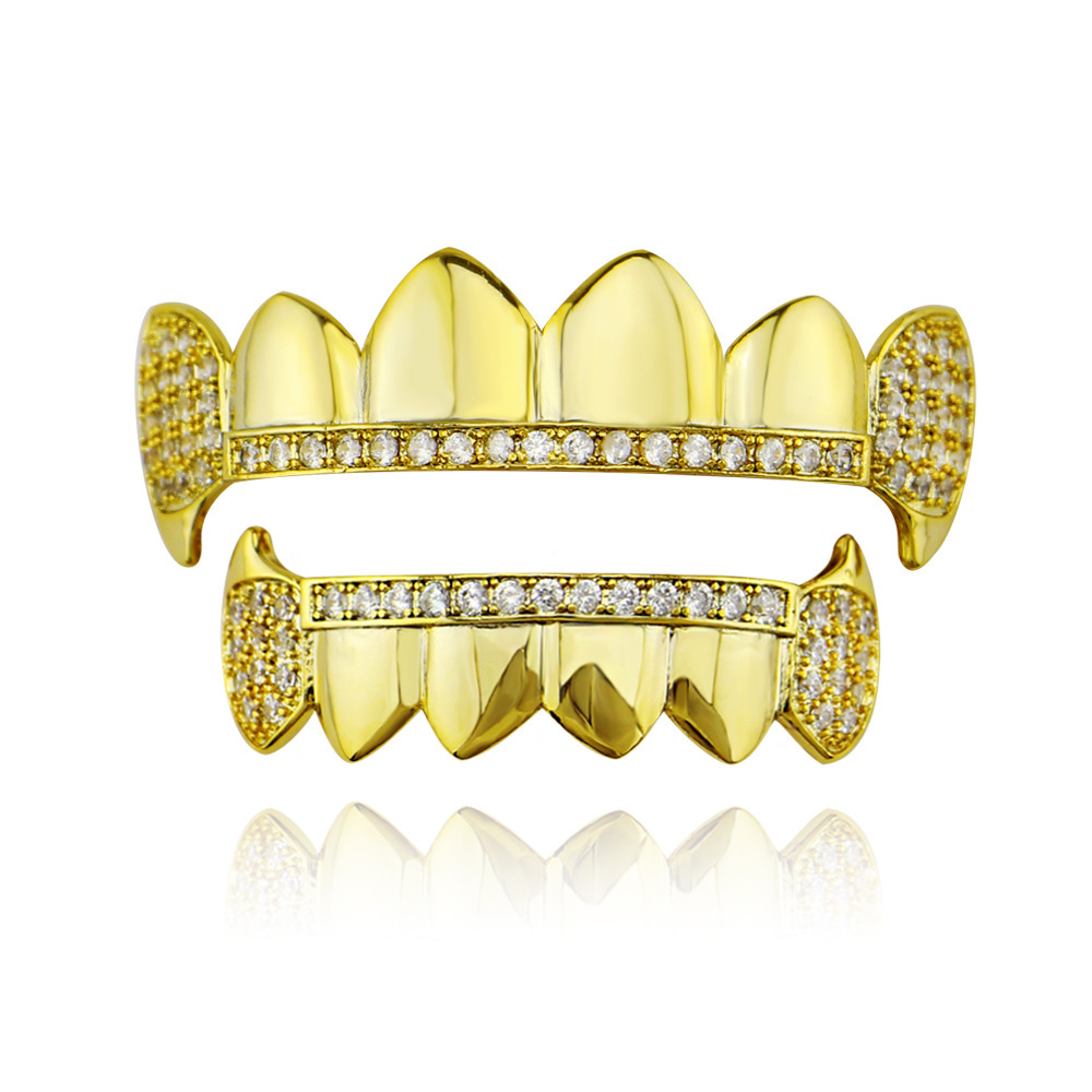 Hip Hop18k gold-drived hip-hop dentures for both men and women