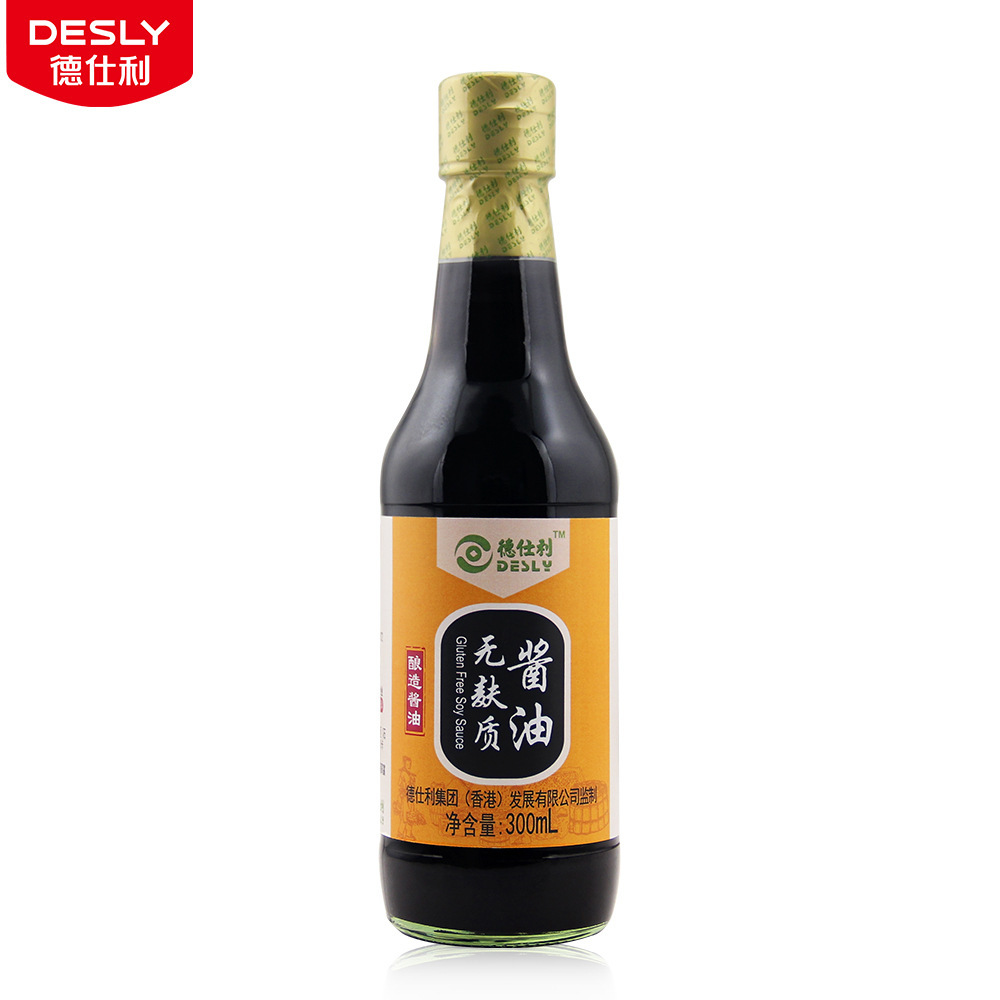 德仕利无麸质酱油150ml*12无碘盐无麸质非转基因大豆炒菜调味凉拌