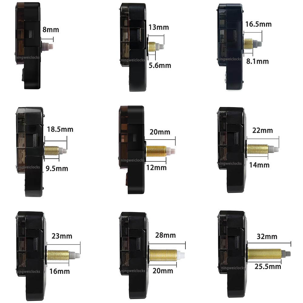 Cross-border explosion of DIY silent clock core clock sweep core with 12 inches of black walnut finger.