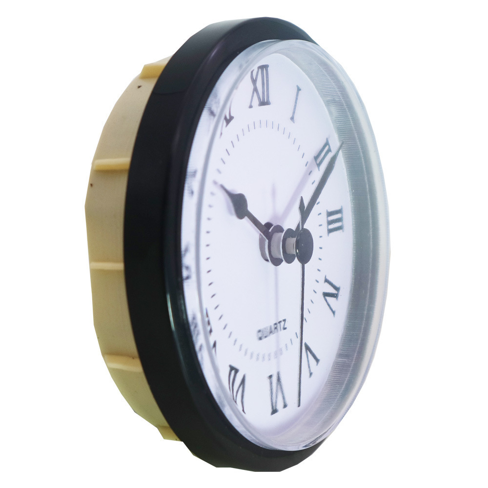 Cross-border new product 90 millimeters in diameter, black hourly craft, embezzled clock chords, embedding clock.