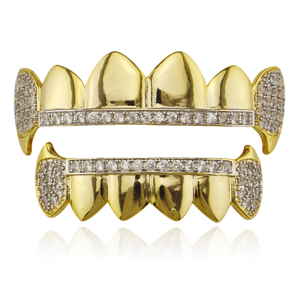 Hip Hop18k gold-drived hip-hop dentures for both men and women