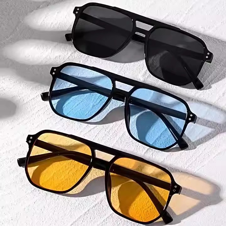 UV 그물에 대하여 새로운 상자 sunglasses, 두 배 광속 못 조종사 sunglasses