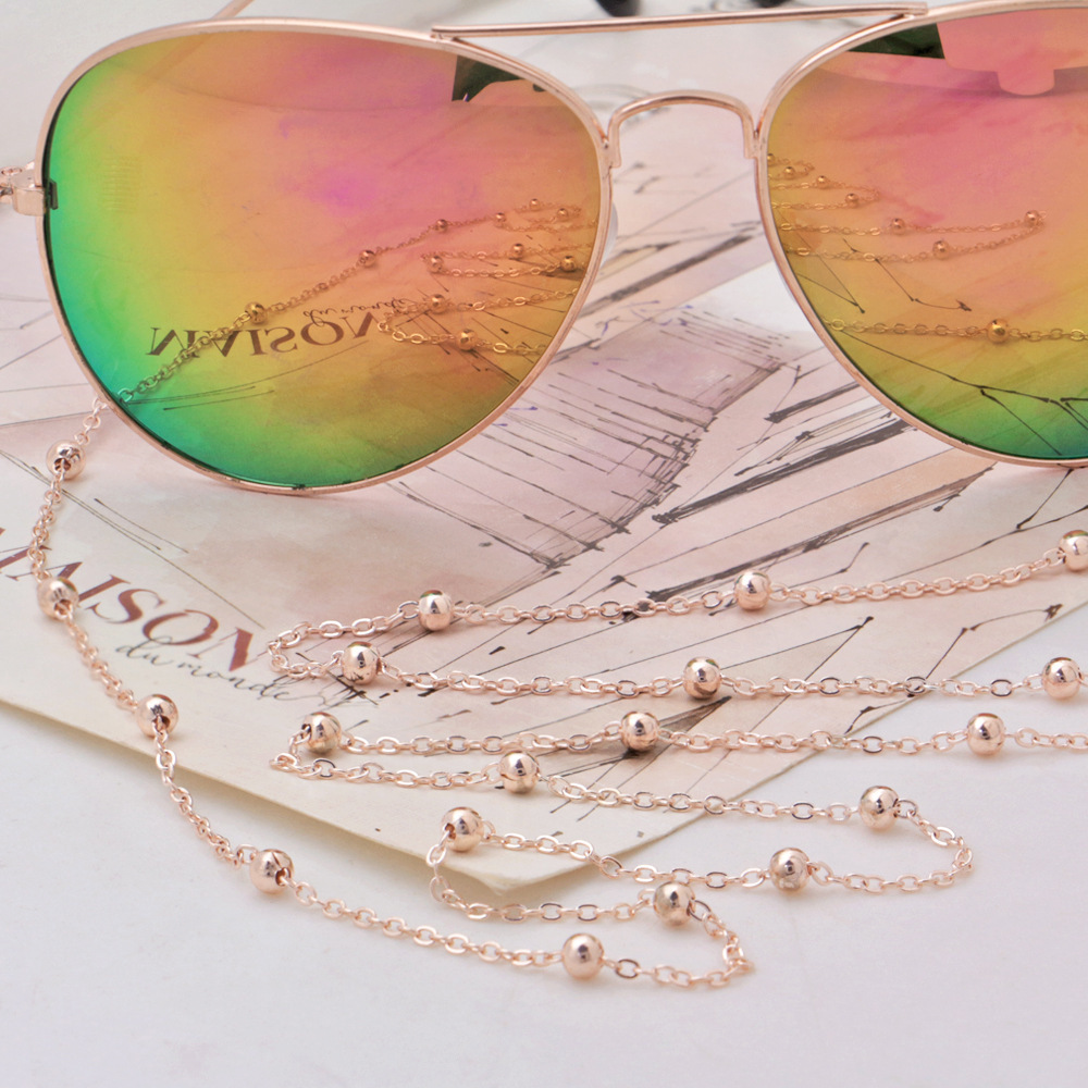 Cross-border, new alloy and gold-coated, smooth-glassed, silver-coloured sunglasses.