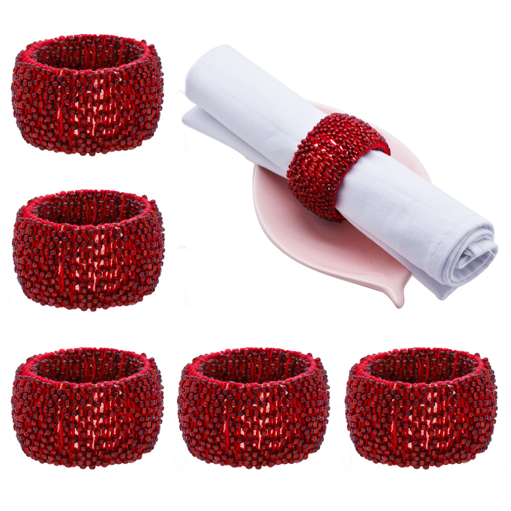 Round-colour red bead napkins, wedding napkins, napkins, hotel garbs, cross-border hot.