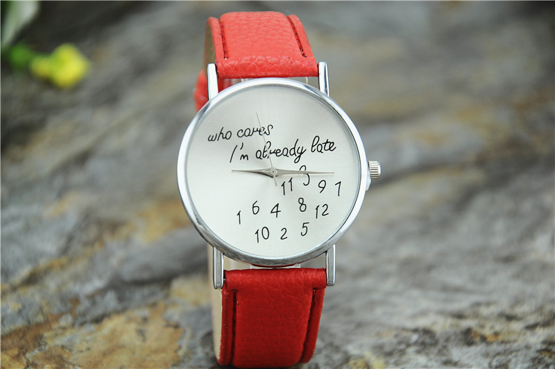 New watch, fashion PU belt watch, silicone, Geneva alloy shell imported core.