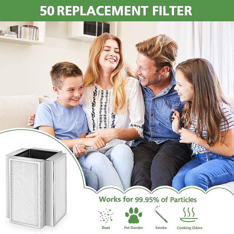 适用Medify MA-50空气净化器滤网MA50活性炭过滤器HEPA滤芯