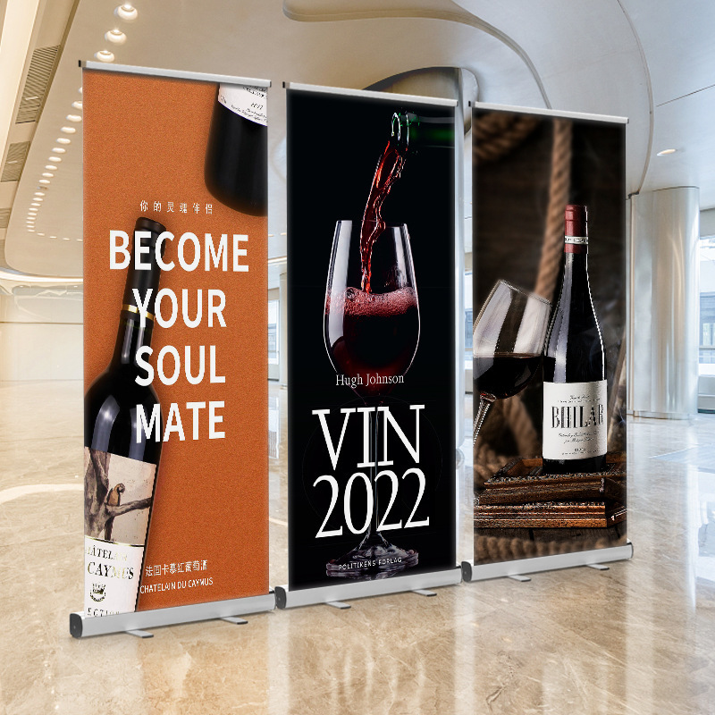 Aluminium alloy Irabo, open-door billboard display of a poster stand with a United States handheld