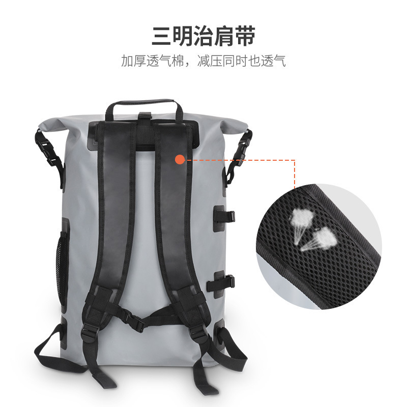 ขายตรง, กันน้ํากลางแจ้ง, เป้สองไหล่, 25L, การกลับรถ, ถังกันน้ํา, การกันน้ํา PVC.
