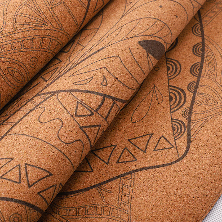 Nhà máy bán 5MM-printed-cobeed cao su tấm yoga với lớp lót dày.