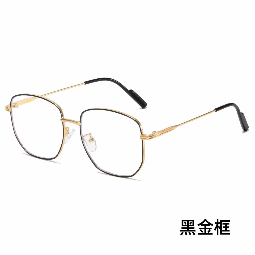 2023 New Fashion Box Blue Light Mirror Mirror Personal Metal Frames with Near-sighted Glasses