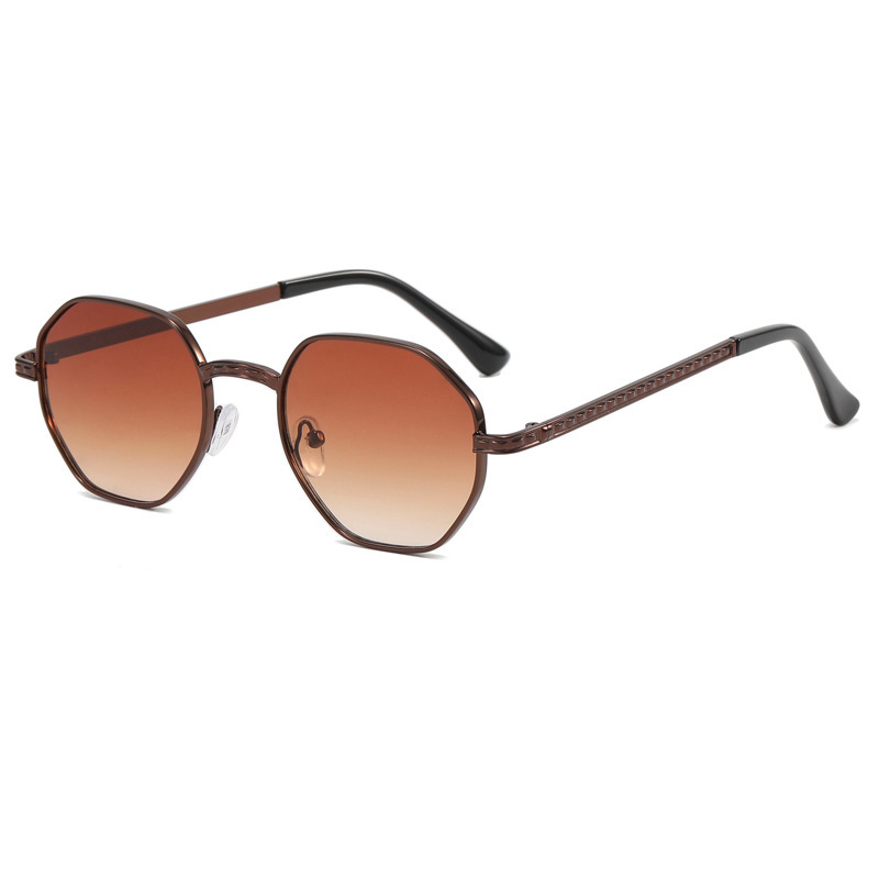 2022 new fashion polygonal metal frame UV-proof sunglasses tremors-like sunglasses