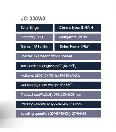 JC-308WS vase cabinet, stainless steel, Acrei and White.