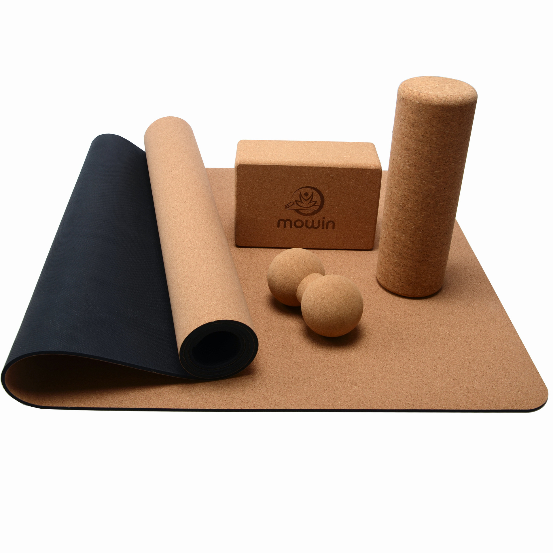 Nhà máy bán 5MM-printed-cobeed cao su tấm yoga với lớp lót dày.