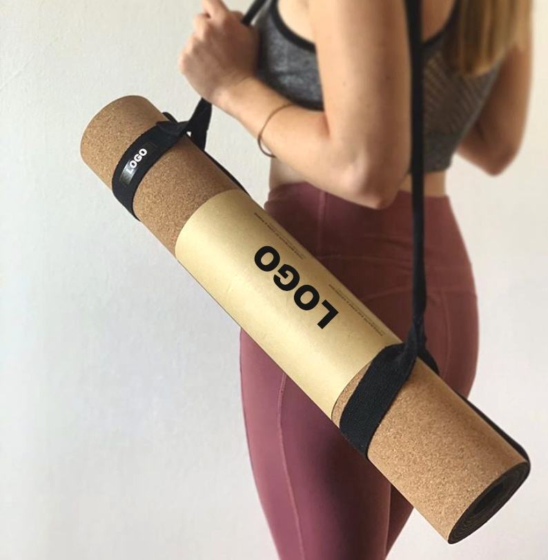 Nhà máy bán 5MM-printed-cobeed cao su tấm yoga với lớp lót dày.