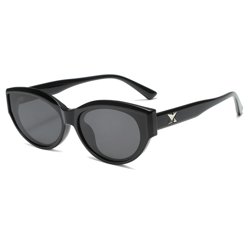 2024 new fashion light, TR, Korean cat eye frame, X-net-hot sunglasses.