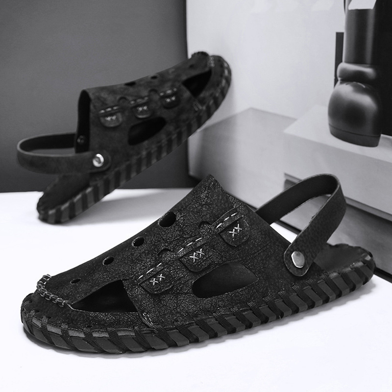A man with sandals and sandals for summer.