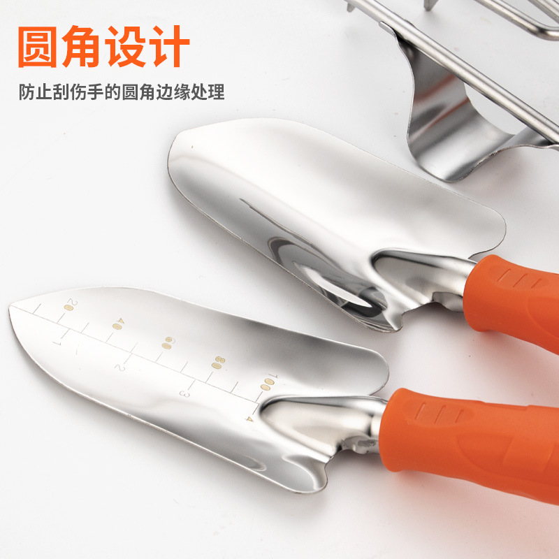 Năm bộ xẻng nhọn cho gia đình những người làm vườn không gỉ thép trồng rau ngoài vườn