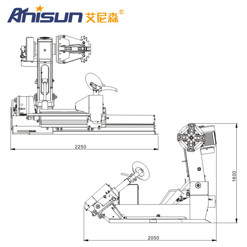 Annison TC990B tire-dismantling machine, truck-car mixer, tire-truck passenger machine