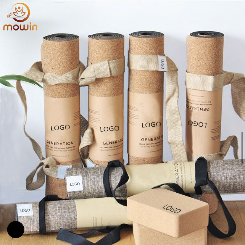 Nhà máy bán 5MM-printed-cobeed cao su tấm yoga với lớp lót dày.
