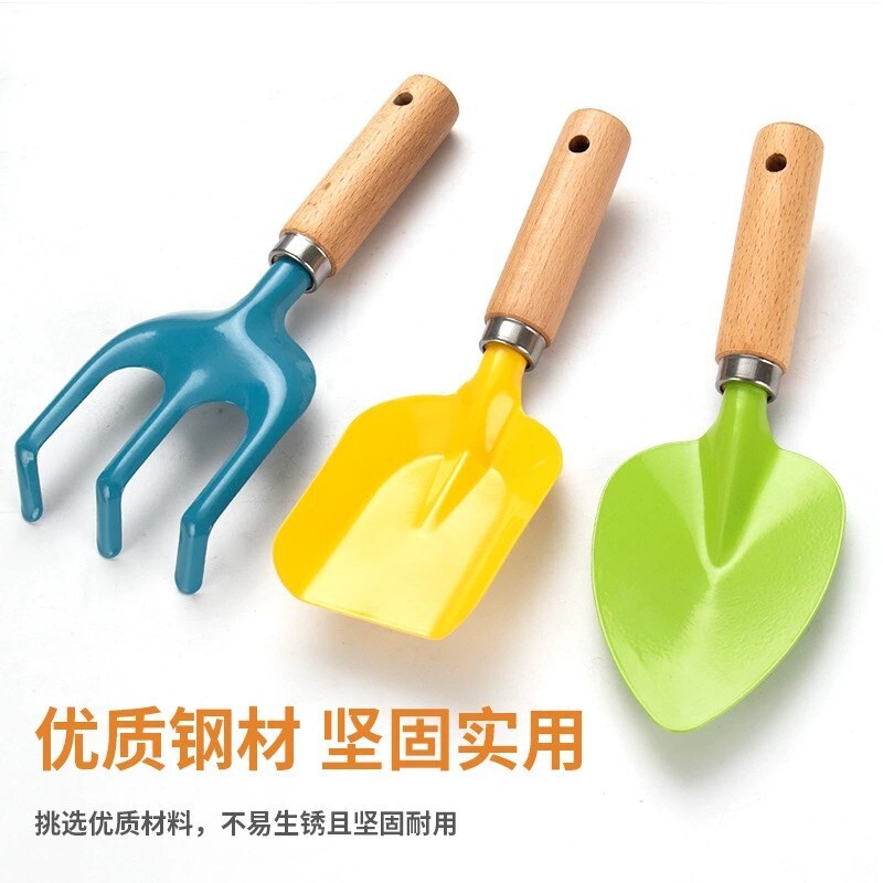 3 bộ dụng cụ làm vườn cát cho việc trồng hoa ngoài trời cho trẻ em trồng hoa