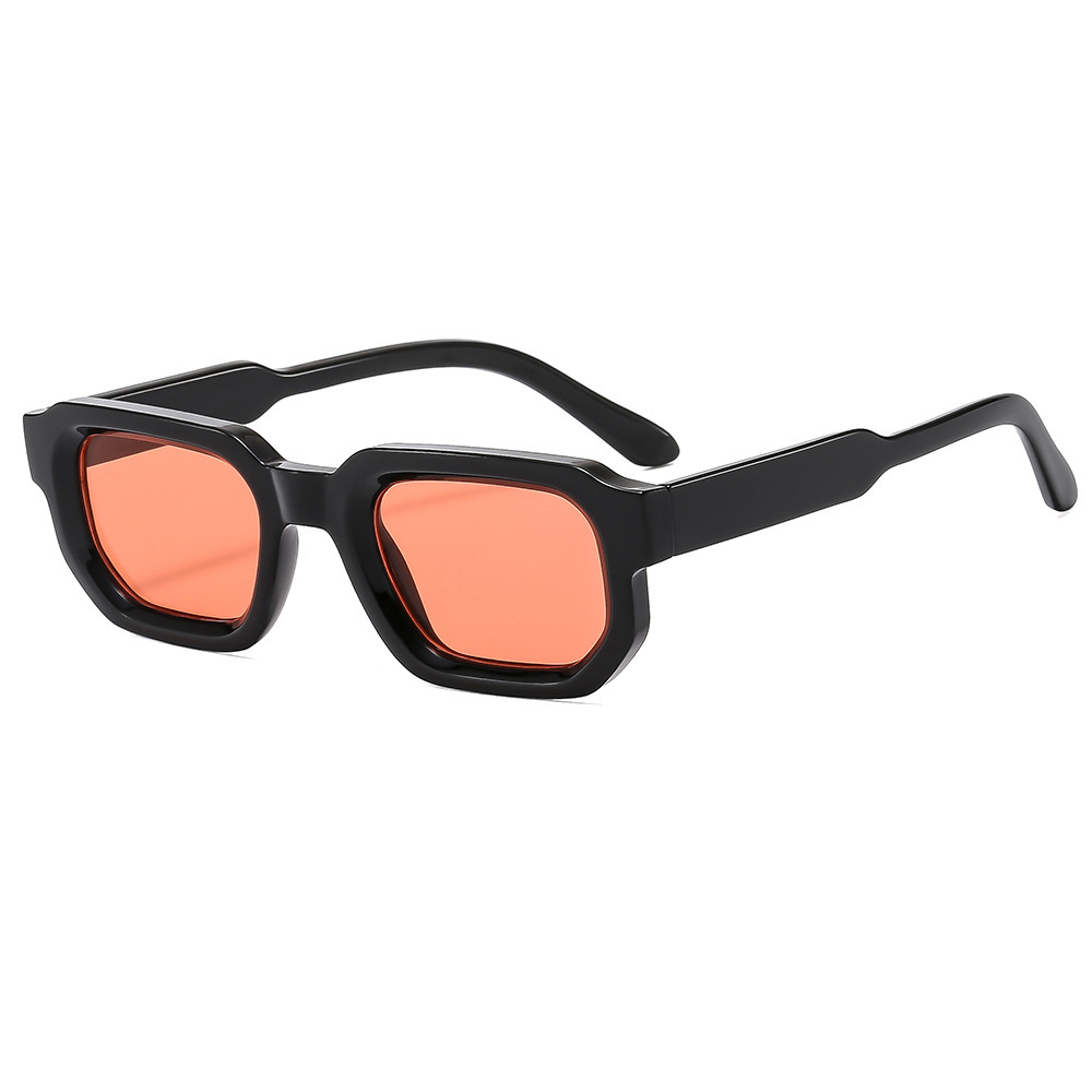 2024 new Fashion Square Sunglasses, Euro-American Tidal Personal Red and Black Boxes sunglases