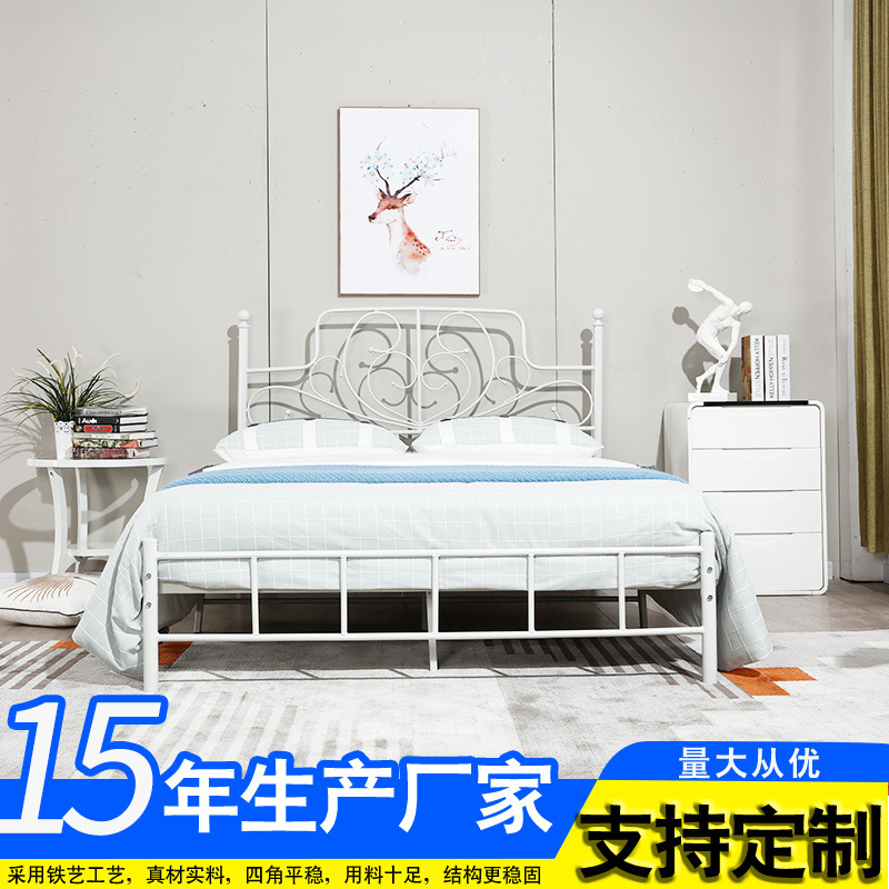 Single-bed employees ' dormitory single-bed iron beds with multiple specifications