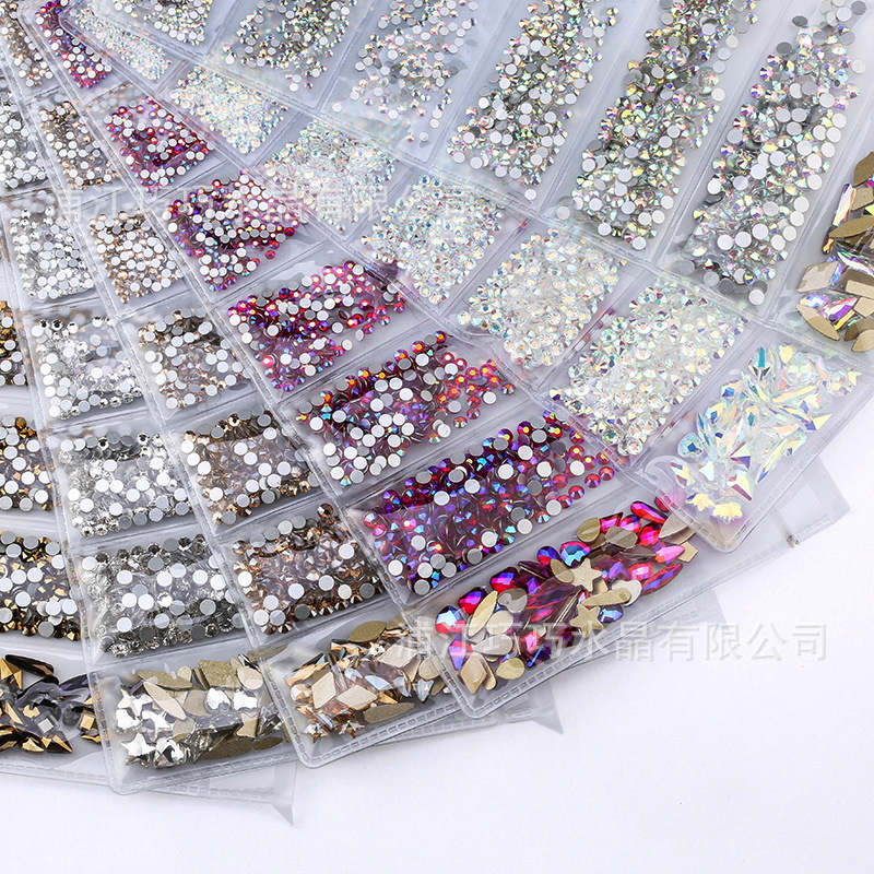 Cross-border new 7-grams, suit of nail diamond, flat-glass water drilling for alien diamond nails.