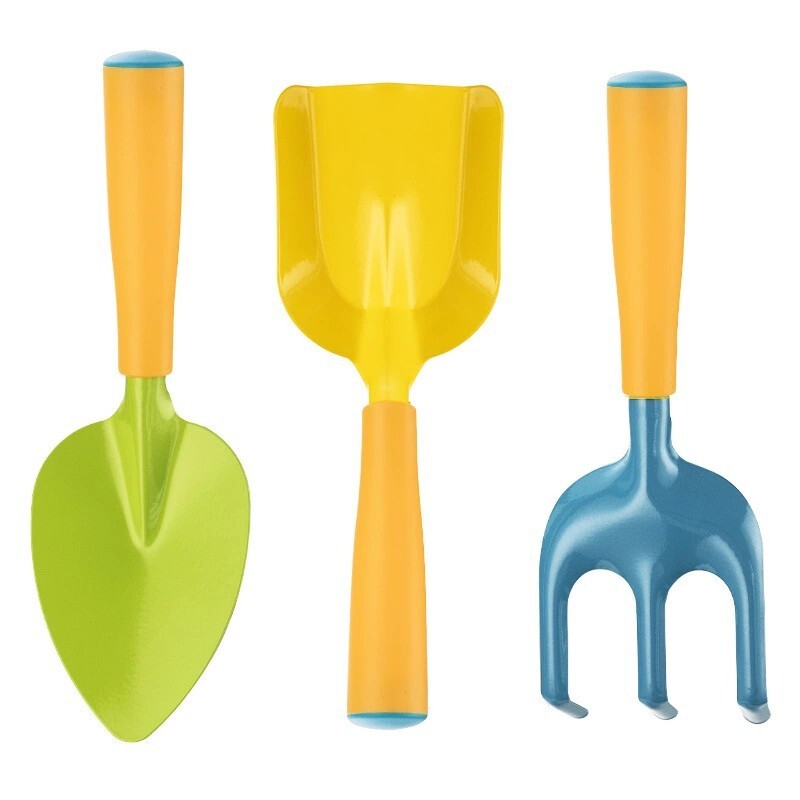 3 bộ hộp vườn trẻ em dán nhãn nhựa với màu sắc của bột ngoài trời chống thép