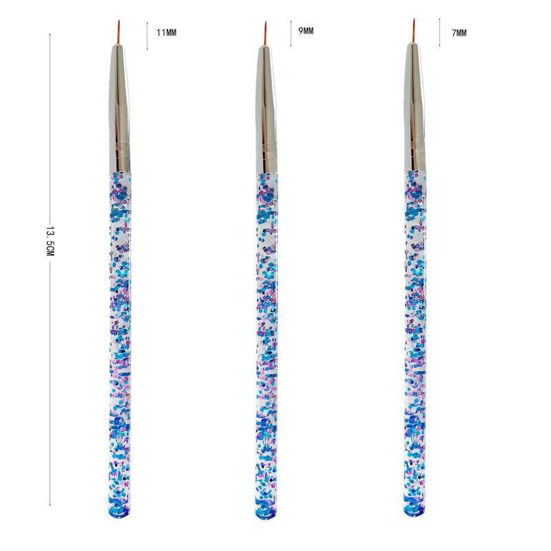 3 sets of raffle painting brushes