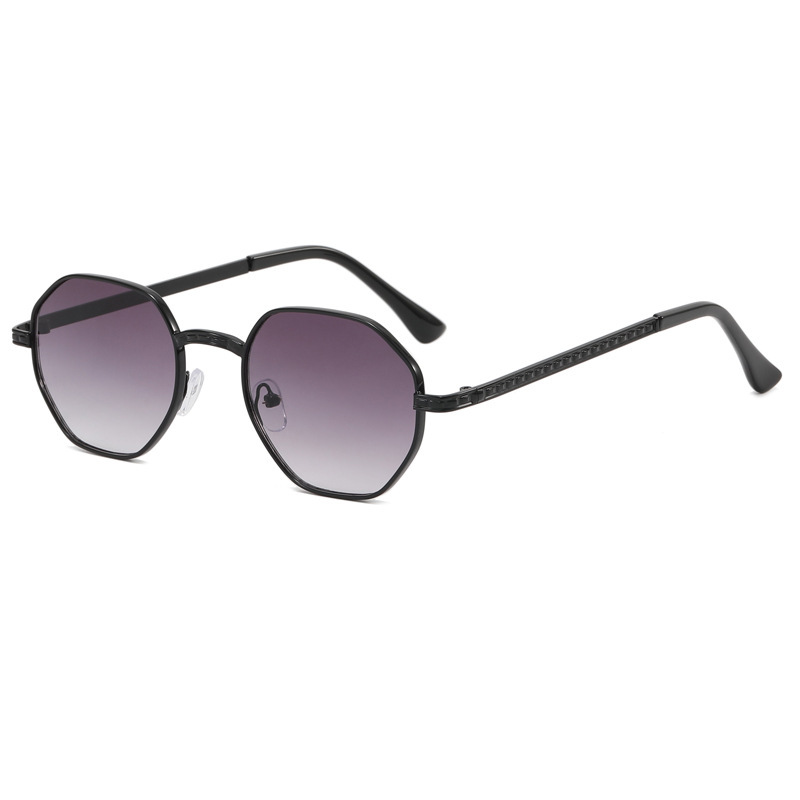 2022 new fashion polygonal metal frame UV-proof sunglasses tremors-like sunglasses